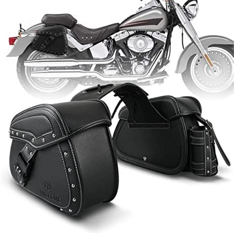 Nicecnc Motorcycle Saddle Bags Pu Leather Motorcycle Saddlebags