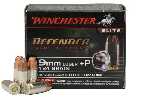 Winchester Mm Luger P Gr Bonded Jhp Pdx Defender Elite Box