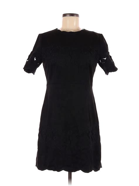 Zara 100 Polyester Solid Black Casual Dress Size M 89 Off Thredup