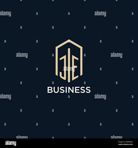 Je Initial Monogram Logo With Hexagonal Shape Style Real Estate Logo