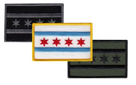 Chicago Flag Patch - Various Colors