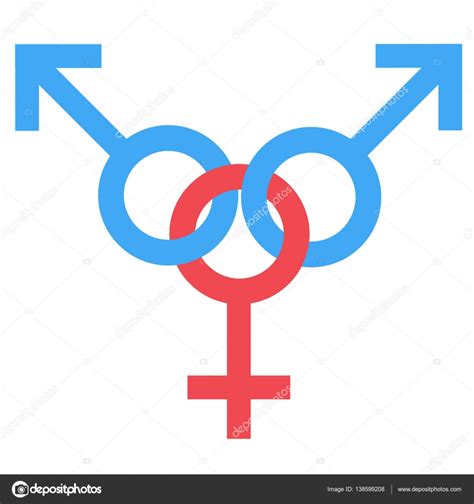 Sex Gangbang Symbol Gender Man And Woman Connected Symbol Male And Female Abstract Symbol