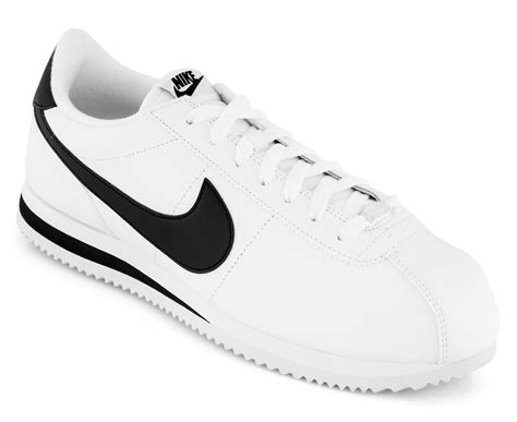 Nike Mens Cortez Basic Leather Shoe Whiteblackmetallic Silver