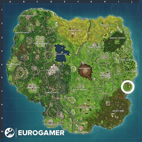 Fortnite Salty Springs Treasure Map Location •