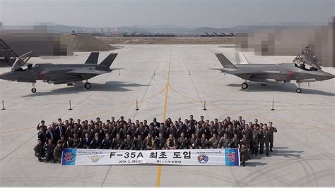 First 2 Republic Of Korea Air Force F 35a Stealth Fighters Arrive In