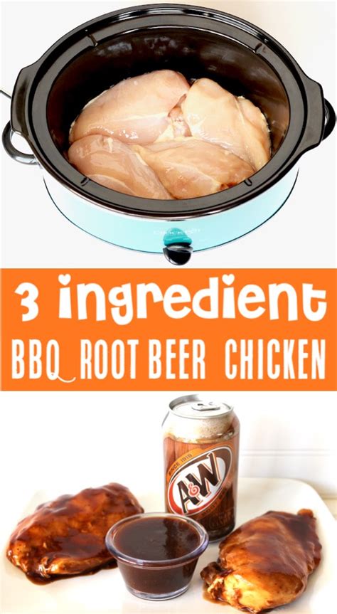 Crockpot Root Beer Barbecue Chicken Recipe {just 3 Ingredients}