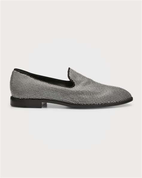 Giuseppe Zanotti Men S Alicante Crystal Embellished Loafers Neiman Marcus