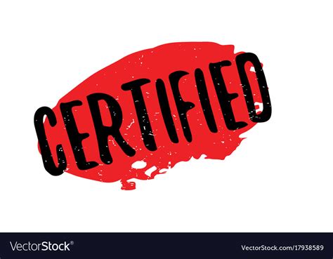 Certified Rubber Stamp Royalty Free Vector Image