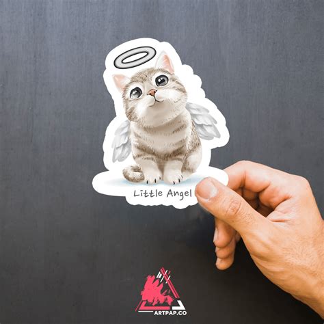 Angel Cat Melek Kedi Sticker Artpap Co