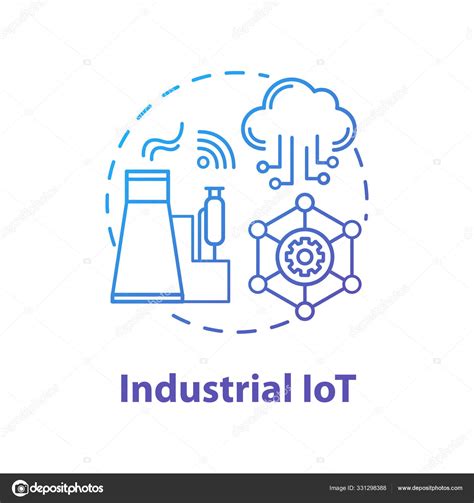 Industrial Iot Concept Icon Industrial Internet Manufacturing