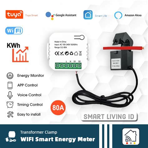 Jual Tuya Smart Energy Meter KWH Monitor 80A WiFi Current Transformer