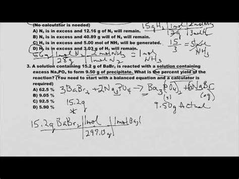 AP Chemistry Unit 4 Practice Problems 2020 YouTube