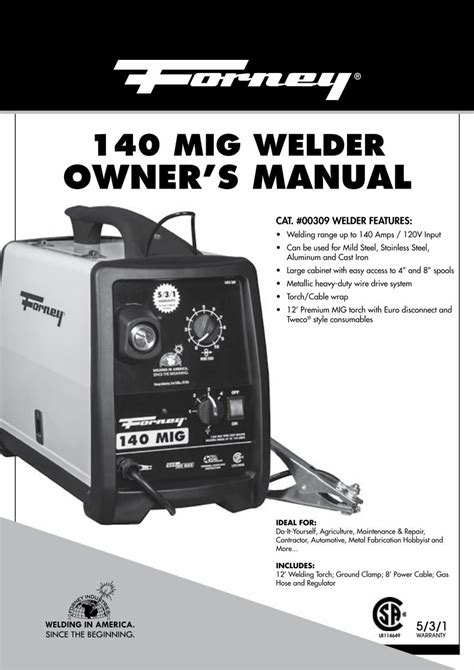 Pdf 140 Mig Welder Owners Manual Dokumentips