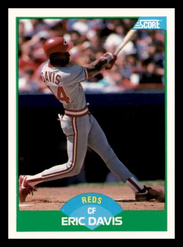 1989 Score Eric Davis Cincinnati Reds 109 Centered Mint Ebay