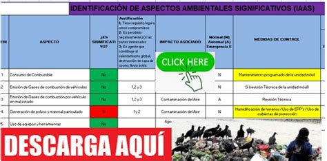 Descarga Matriz De Identificaci N De Aspectos Ambientales