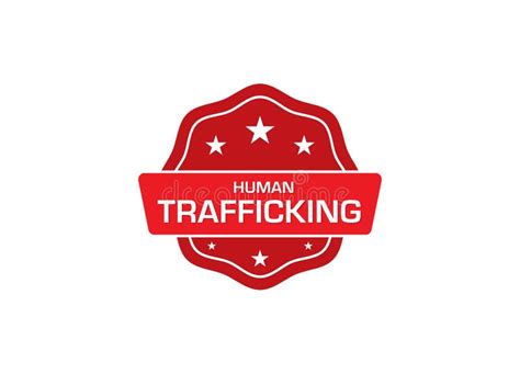 Human Trafficking Label Sticker Human Trafficking Badge Sign Stock Vector Illustration Of