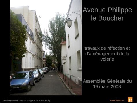 Ppt Avenue Philippe Le Boucher Am Nagement De Lavenue Philippe Le