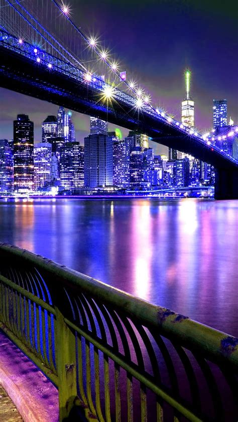 Download East River New York Night Iphone Wallpaper