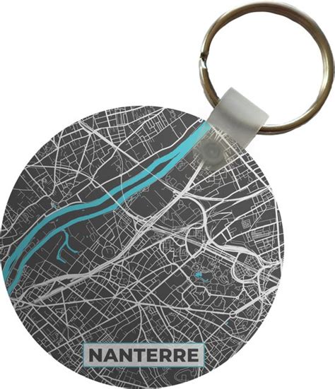 Sleutelhanger Nanterre Plattegrond Kaart Stadskaart Frankrijk