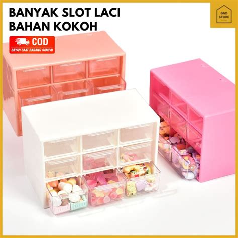 Jual Kotak Laci Mini Tempat Aksesoris Perhiasan Stationary 9 Sekat