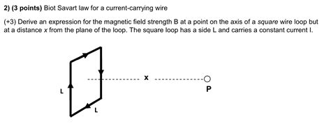 Magnetic Field Of A Current Carrying Square Loop The Magnetic Field