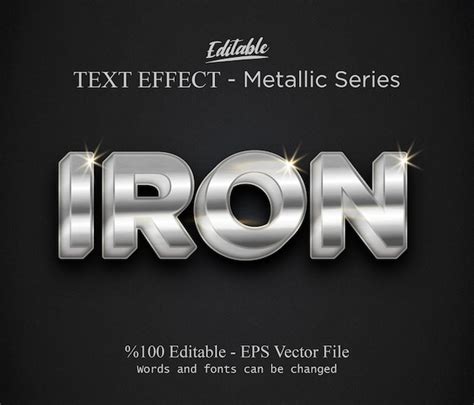 Premium Psd Shiny Metal Text Effect