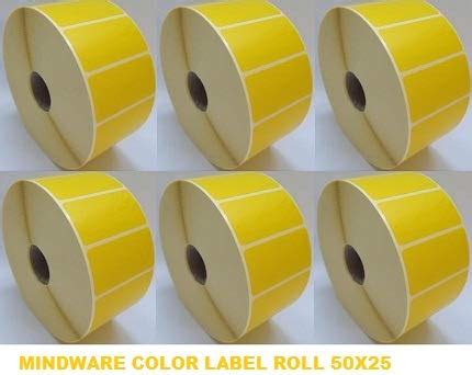 Mindware Yellow Color X Mm Barcode Label Stickers Chromo Inch