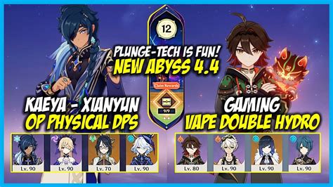 NEW ABYSS 4 4 Kaeya Xianyun OP Physical Plunge Tech Gaming Double