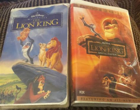 Vhs Lion King And Lion King King Special Edition Ebay