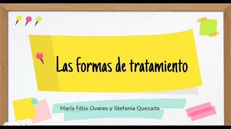 Clase Las Formas De Tratamiento Youtube