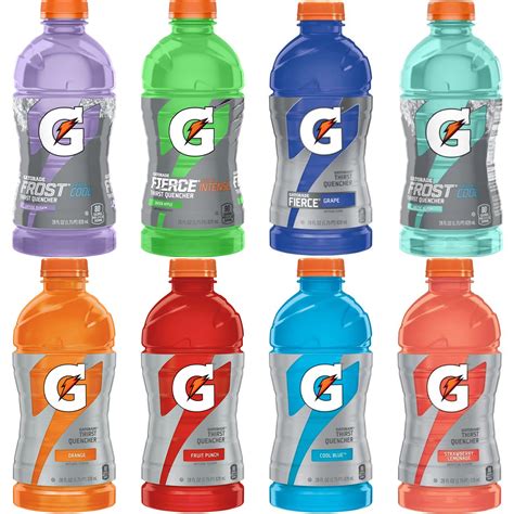 Gatorade Thirst Quencher Sports Drink Flavors Variety Pack 20 Fl Oz