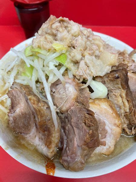 『小豚 ニンニクアブラ』ラーメン二郎 一橋学園店のレビュー ラーメンデータベース