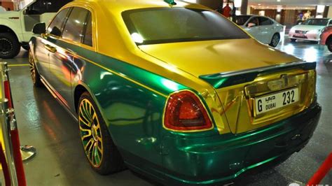 Mansorys Green And Gold Rolls Royce Ghost Is Hard To Look At