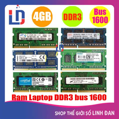 Ram Laptop 4gb Ddr3 Bus 1600 Nhiều Hãngsamsung Hynix Kingston Pc3