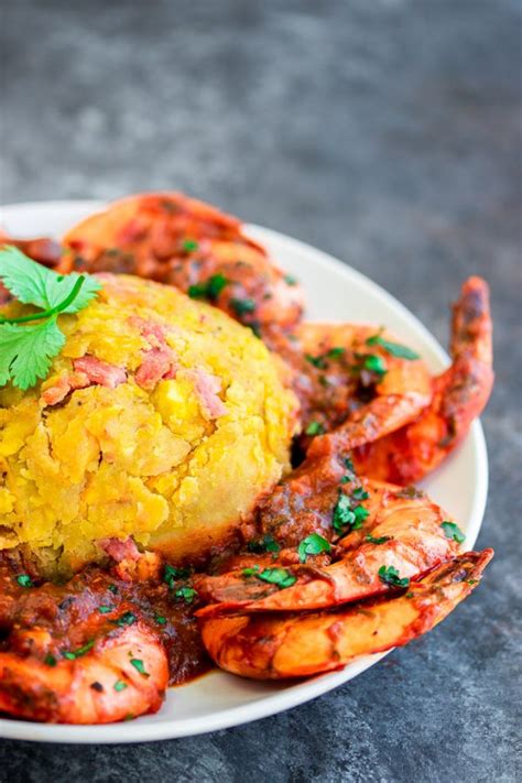 Mofongo Con Camarones Mashed Plantains With Shrimp Recipe Kitchen