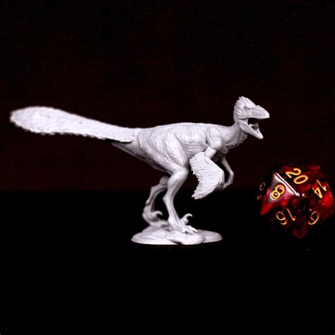 Feathered Utah Raptor, Jurassic Tribe, Dinosaur, Dnd, Resin Miniature, 3D Printed Mini - Etsy