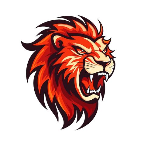 Lion with fire emblem Logo | Premium AI-generated vector