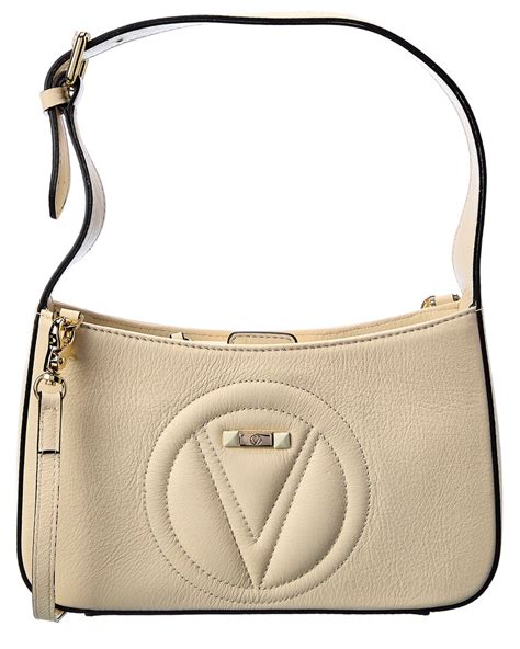 Valentino By Mario Valentino Kai Signature Leather Crossbody In White