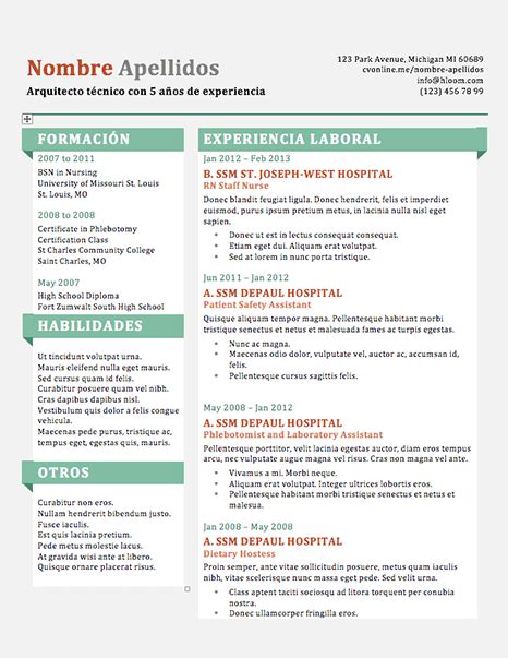 Como Hacer Un Cv Canadiense Curriculum Vitae Template