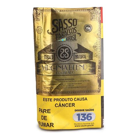 Tabaco Fumo Para Cigarro Sasso Natural Virginia Blend Pacote G