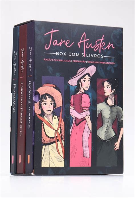 Box 3 Livros Capa Dura Jane Austen Edição ilustrações