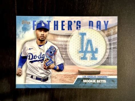 2023 Topps Father S Day Commemorative Team Patches Blue Mookie Betts