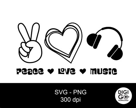 Peace Love Music Signs