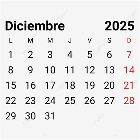 Calendario Mensile Spagnolo 2025 Dicembre Vettore Calendario Mensile