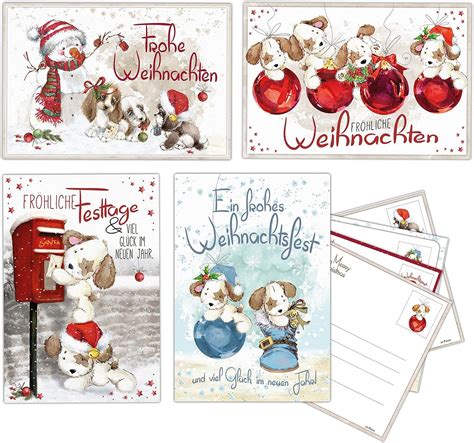 20 Weihnachtskarten Postkarten Im Nostalgie Stil Weihnachtspostkarten