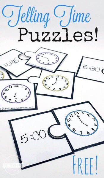 Printable Telling Time Puzzle