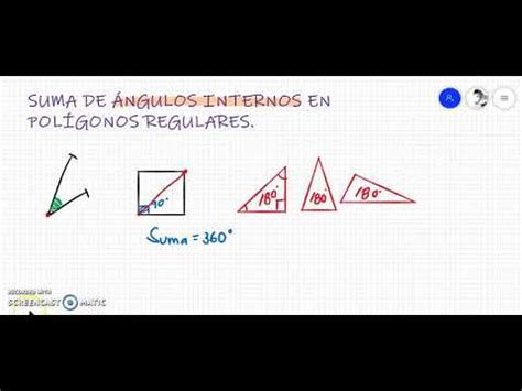 SUMA DE ÁNGULOS INTERNOS DE POLÍGONOS REGULARES YouTube