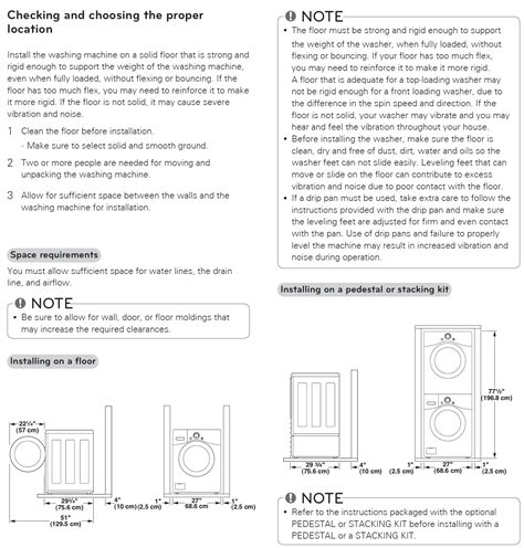 Lg Help Library Stacking Dryer Over Washer Minimum Clearance Lg Canada