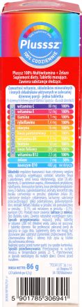 Plusssz Tabletki Musuj Ce Multiwitamina Elazo Szt Kupuj W