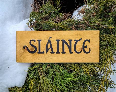 Sláinte Sign Wood Wall Art Decor Irish Wall Art St Etsy